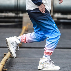 2019 Men Joggers Pants gradient Trousers Sweat Pants Streetwear Dance Sports Sweatpants Casual Drawstring Hip Hop Pants Clothing
