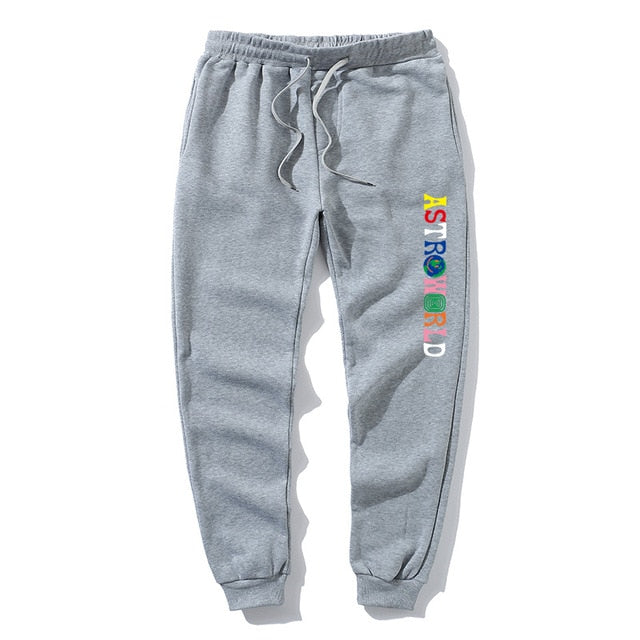 Quality Fleece trousers TRAVIS SCOTT ASTROWORLD Letter Printed Women Men Jogging Pants Hip hop Streetwear Men SweatpantS