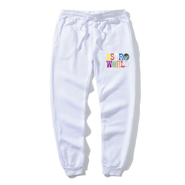 Quality Fleece trousers TRAVIS SCOTT ASTROWORLD Letter Printed Women Men Jogging Pants Hip hop Streetwear Men SweatpantS
